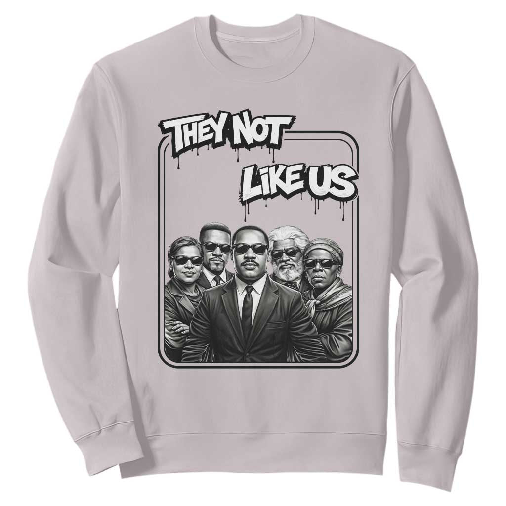 Vintage African American Heroes Sweatshirt They Not Like Us TS12 Ice Gray Print Your Wear