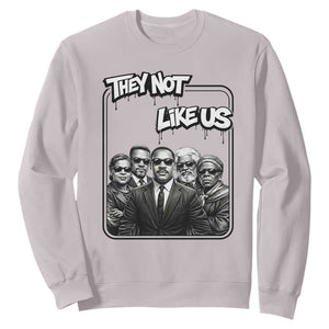 Vintage African American Heroes Sweatshirt They Not Like Us TS12 Ice Gray Print Your Wear