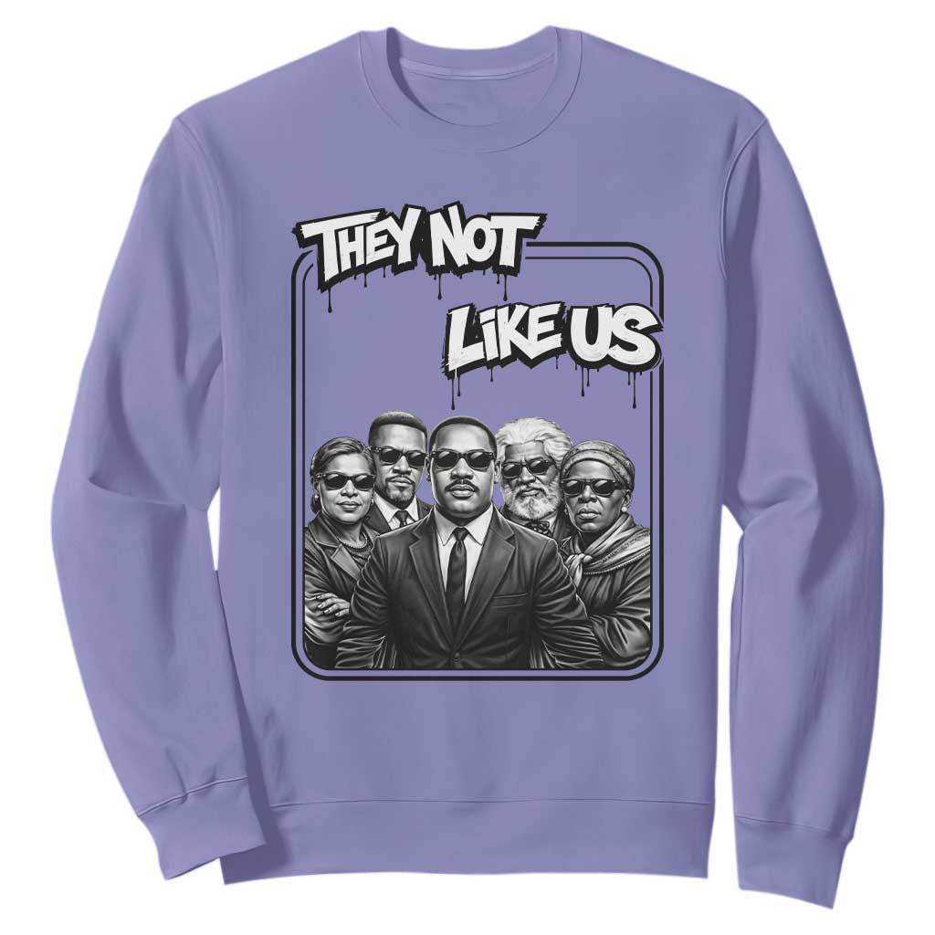 Vintage African American Heroes Sweatshirt They Not Like Us TS12 Violet Print Your Wear