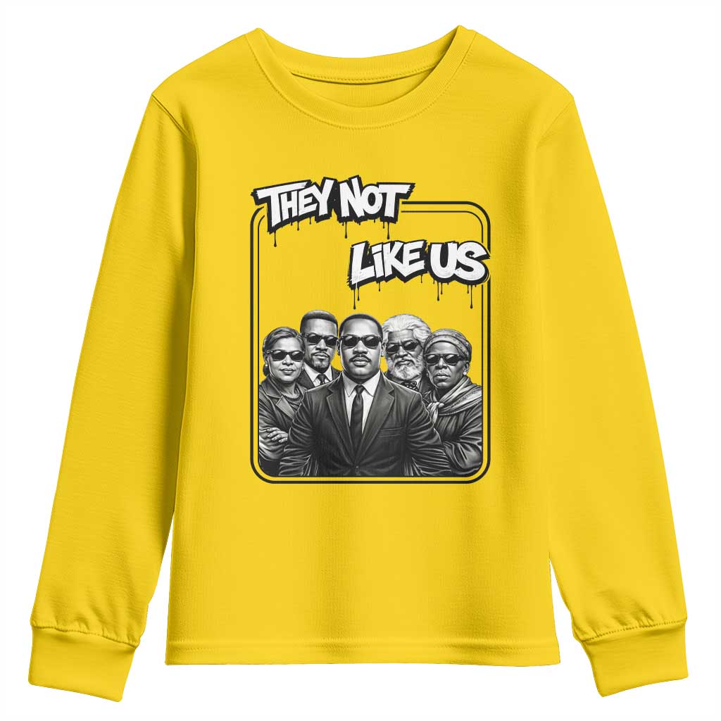 Vintage African American Heroes Youth Sweatshirt They Not Like Us TS12 Daisy Print Your Wear