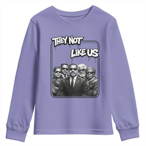Vintage African American Heroes Youth Sweatshirt They Not Like Us TS12 Violet Print Your Wear