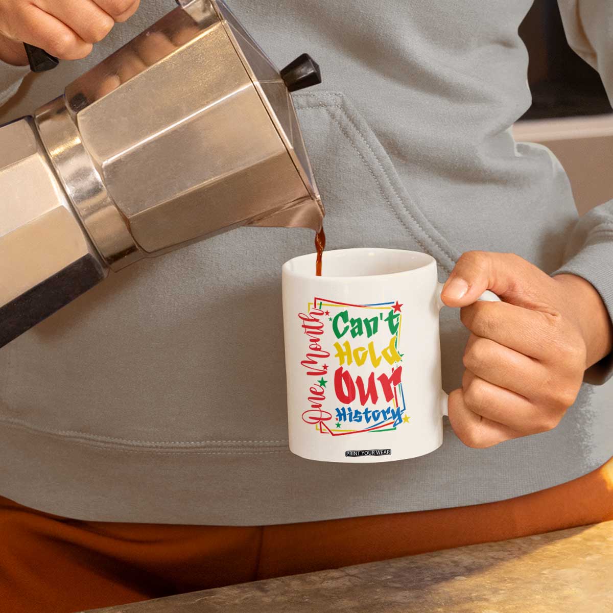 One Month Cannot Hold Our History Coffee Mug Black History Gift TS12 Print Your Wear