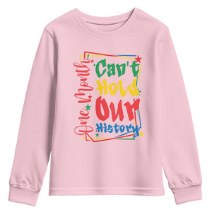 One Month Cannot Hold Our History Youth Sweatshirt Black History Gift TS12 Light Pink Print Your Wear
