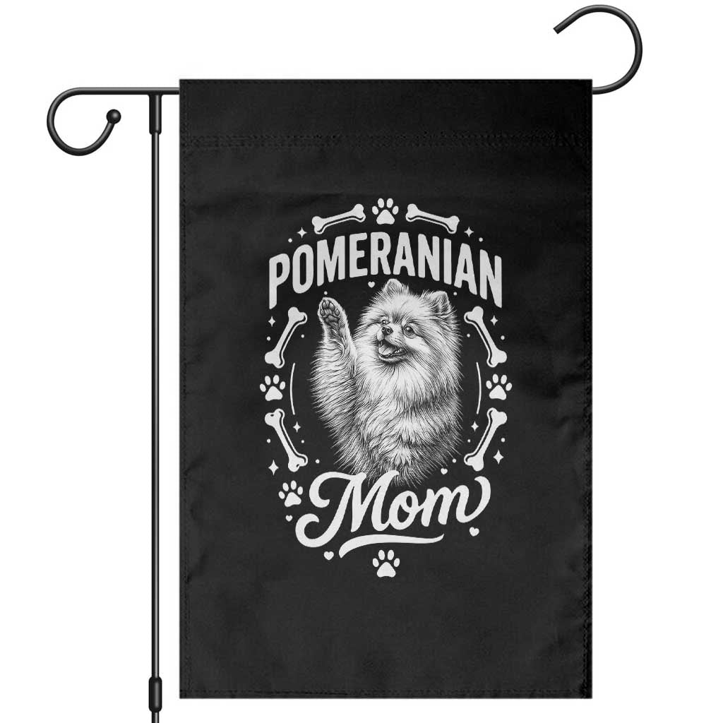 Vintage Pom Dog Mom Garden Flag Pomeranian Lover Gift TS12 Black Print Your Wear