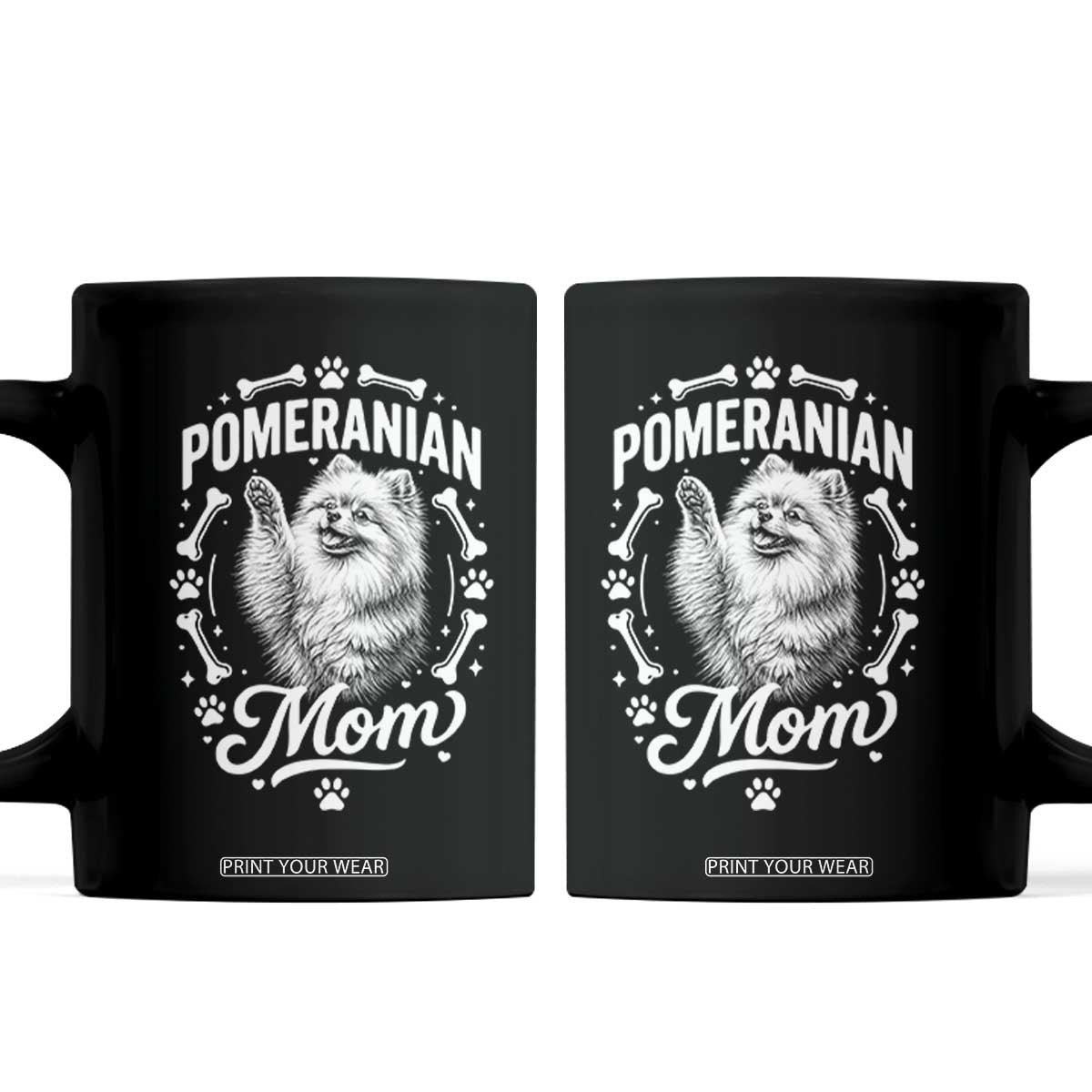 Vintage Pom Dog Mom Coffee Mug Pomeranian Lover Gift TS12 Black Print Your Wear