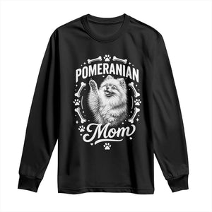 Vintage Pom Dog Mom Long Sleeve Shirt Pomeranian Lover Gift TS12 Black Print Your Wear