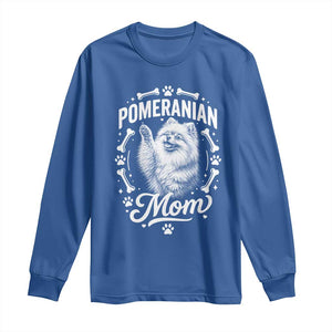 Vintage Pom Dog Mom Long Sleeve Shirt Pomeranian Lover Gift TS12 Royal Blue Print Your Wear