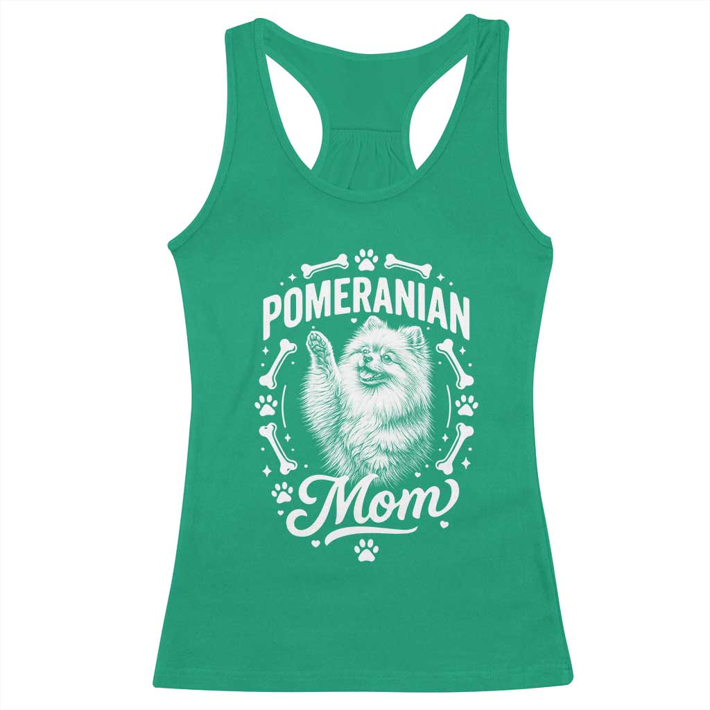 Vintage Pom Dog Mom Racerback Tank Top Pomeranian Lover Gift TS12 Irish Green Print Your Wear