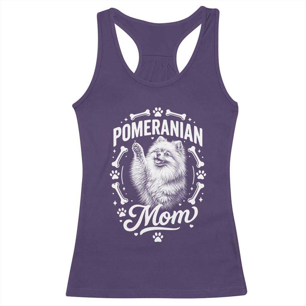 Vintage Pom Dog Mom Racerback Tank Top Pomeranian Lover Gift TS12 Purple Print Your Wear