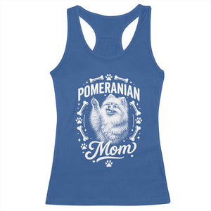 Vintage Pom Dog Mom Racerback Tank Top Pomeranian Lover Gift TS12 Royal Blue Print Your Wear