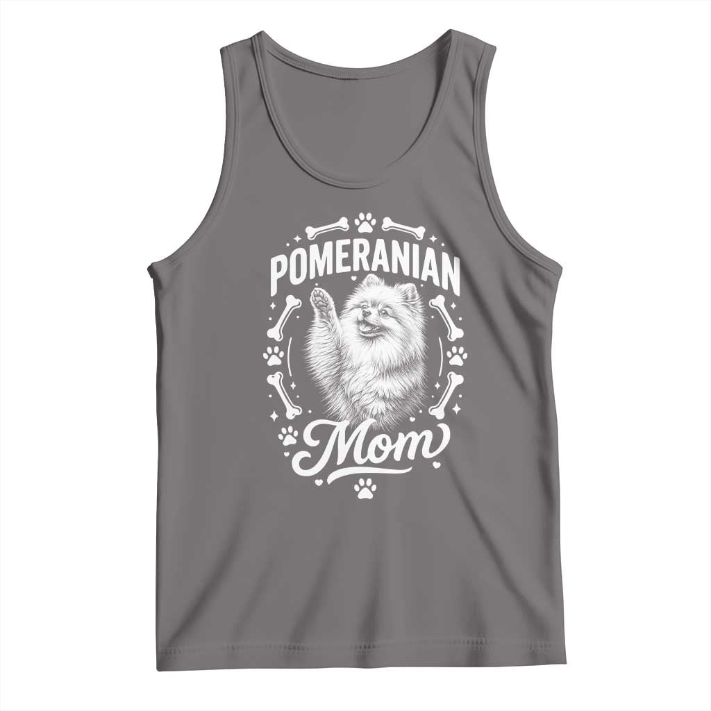 Vintage Pom Dog Mom Tank Top Pomeranian Lover Gift TS12 Deep Heather Print Your Wear