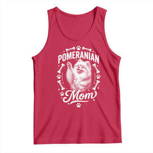 Vintage Pom Dog Mom Tank Top Pomeranian Lover Gift TS12 Red Print Your Wear