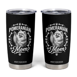 Vintage Pom Dog Mom Tumbler Cup Pomeranian Lover Gift TS12 Black Print Your Wear