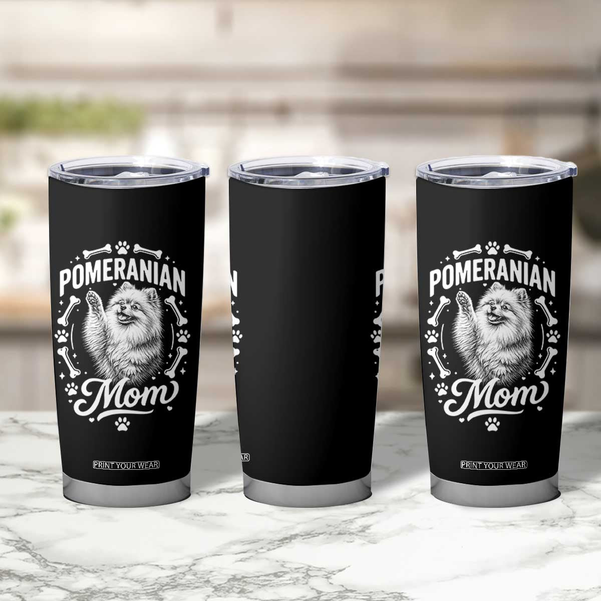 Vintage Pom Dog Mom Tumbler Cup Pomeranian Lover Gift TS12 Print Your Wear