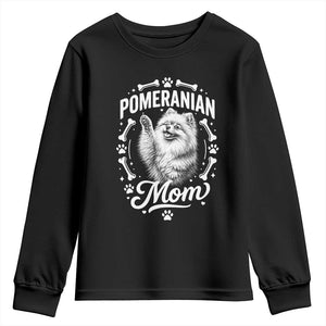 Vintage Pom Dog Mom Youth Sweatshirt Pomeranian Lover Gift TS12 Black Print Your Wear