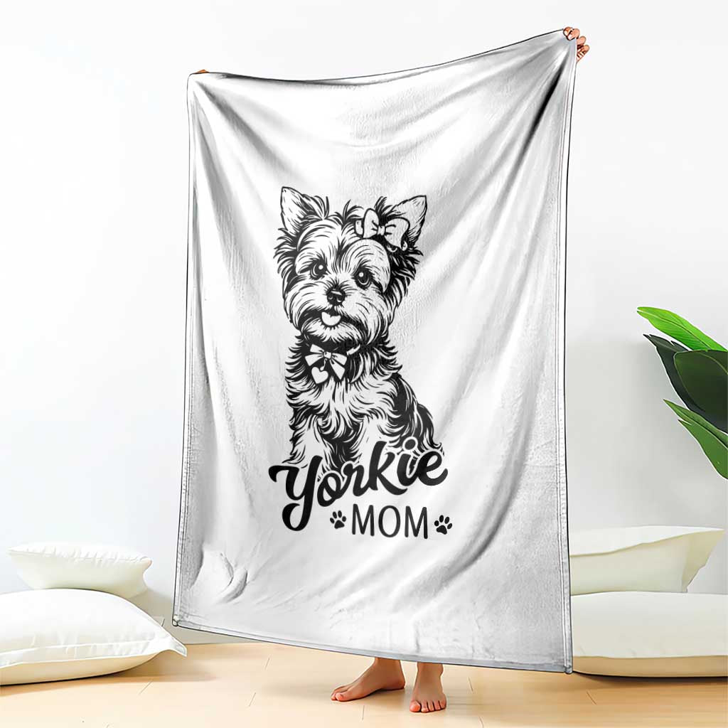 Yorkshire Terrier Mom Throw Blanket Cute Yorkie Mama Puppy Gift TS12 Print Your Wear