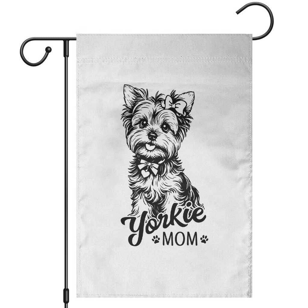 Yorkshire Terrier Mom Garden Flag Cute Yorkie Mama Puppy Gift TS12 White Print Your Wear