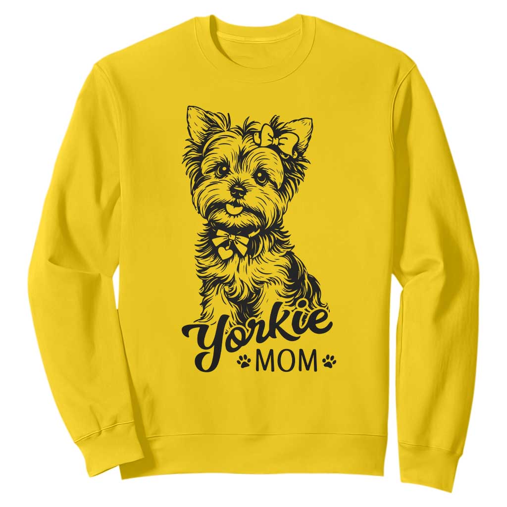 Yorkshire Terrier Mom Sweatshirt Cute Yorkie Mama Puppy Gift TS12 Daisy Print Your Wear