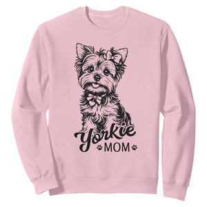 Yorkshire Terrier Mom Sweatshirt Cute Yorkie Mama Puppy Gift TS12 Light Pink Print Your Wear
