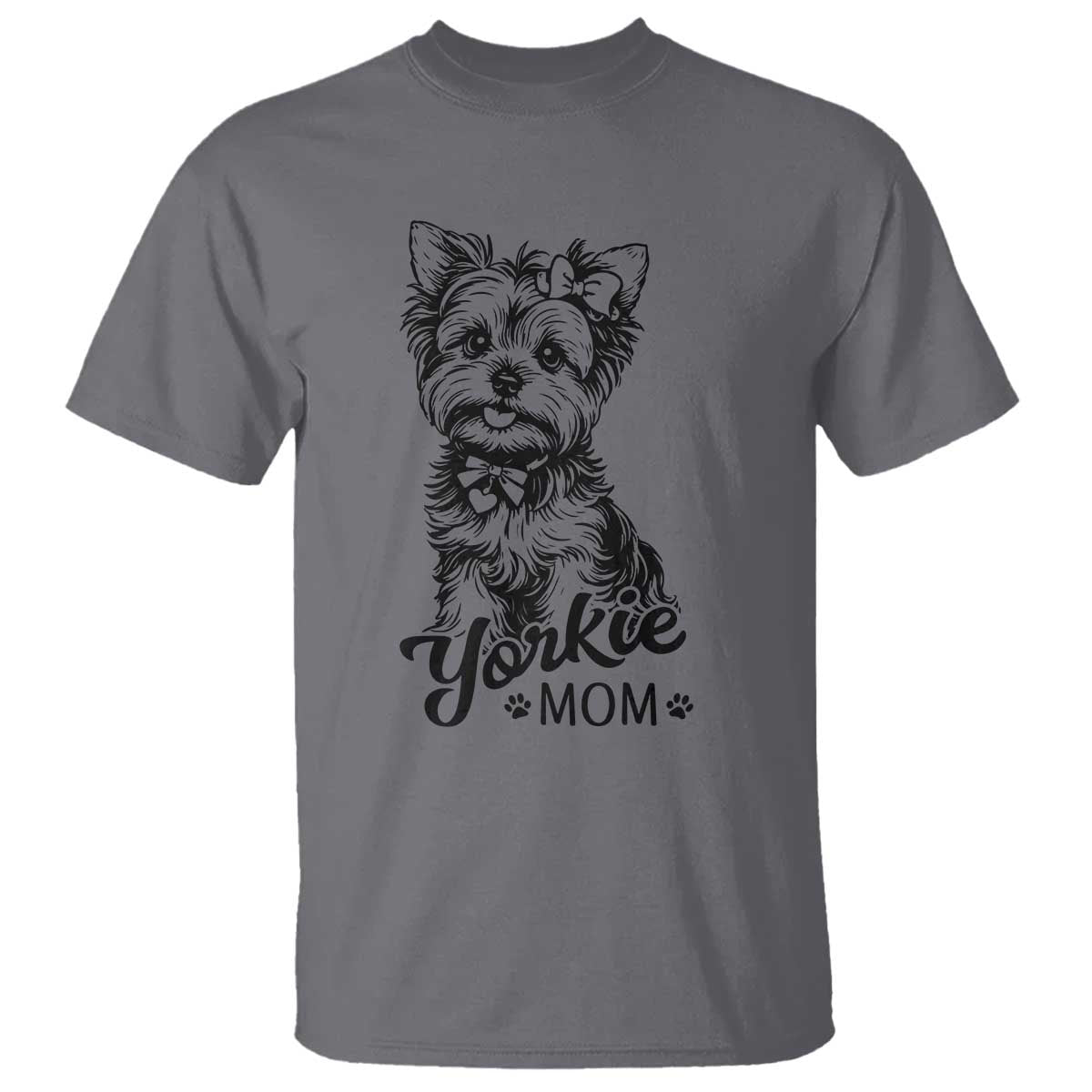 Yorkshire Terrier Mom T Shirt Cute Yorkie Mama Puppy Gift TS12 Charcoal Print Your Wear