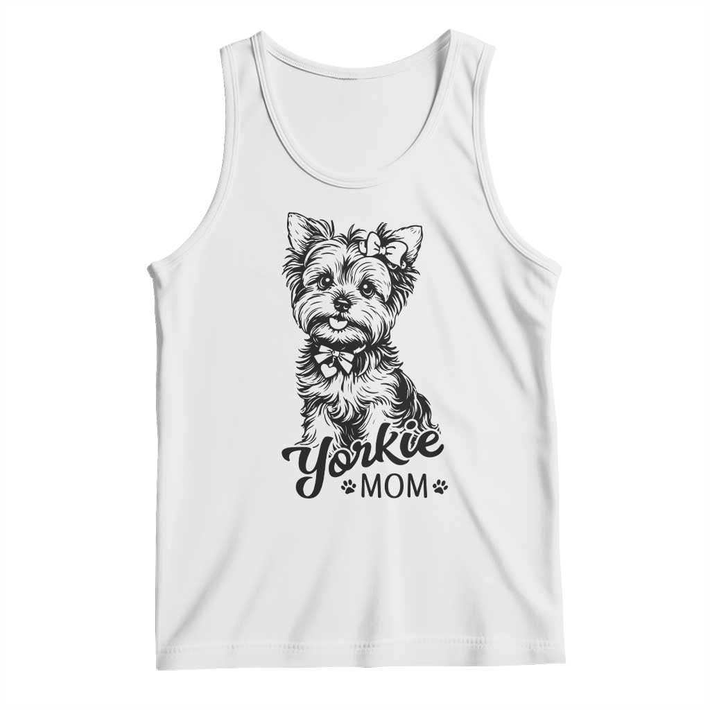 Yorkshire Terrier Mom Tank Top Cute Yorkie Mama Puppy Gift TS12 White Print Your Wear