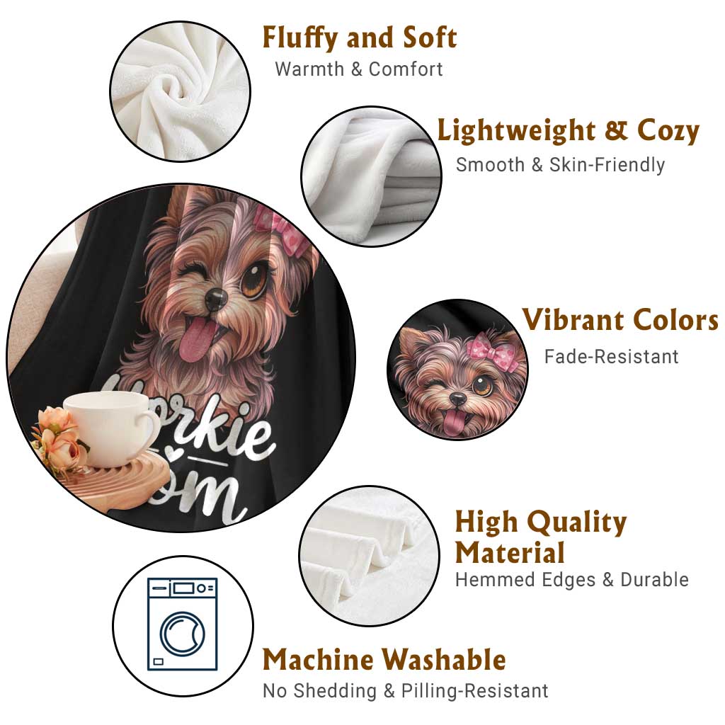 Yorkshire Terrier Dog Mom Throw Blanket Cute Yorkie Puppy Gift TS12 Print Your Wear
