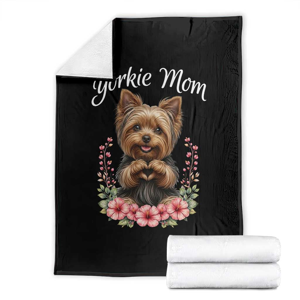 Cute Yorkie Mama Throw Blanket Yorkshire Terrier Dog Lover TS12 Black Print Your Wear