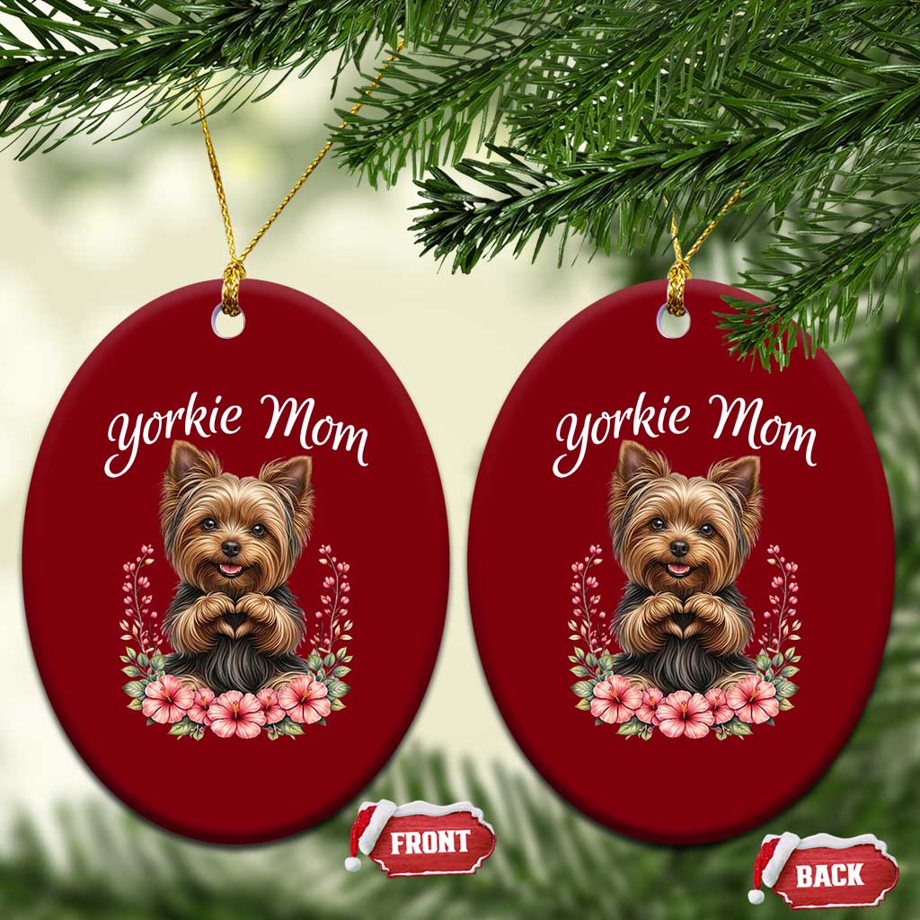 Cute Yorkie Mama Ceramic Ornament Yorkshire Terrier Dog Lover TS12 Print Your Wear