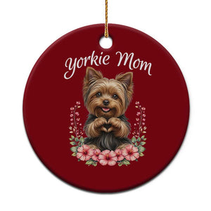 Cute Yorkie Mama Ceramic Ornament Yorkshire Terrier Dog Lover TS12 1pc Red Print Your Wear