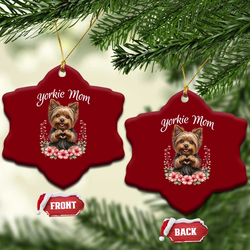 Cute Yorkie Mama Ceramic Ornament Yorkshire Terrier Dog Lover TS12 Print Your Wear