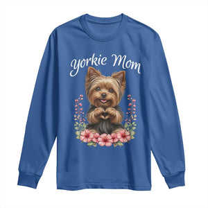 Cute Yorkie Mama Long Sleeve Shirt Yorkshire Terrier Dog Lover TS12 Royal Blue Print Your Wear