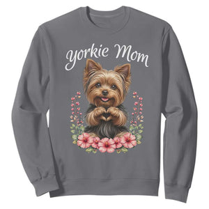 Cute Yorkie Mama Sweatshirt Yorkshire Terrier Dog Lover TS12 Charcoal Print Your Wear