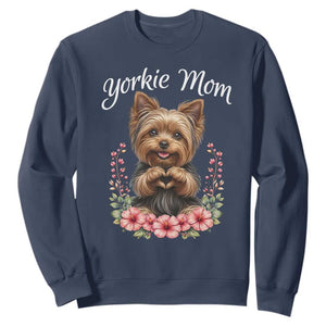 Cute Yorkie Mama Sweatshirt Yorkshire Terrier Dog Lover TS12 Navy Print Your Wear