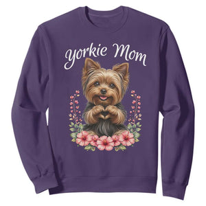 Cute Yorkie Mama Sweatshirt Yorkshire Terrier Dog Lover TS12 Purple Print Your Wear