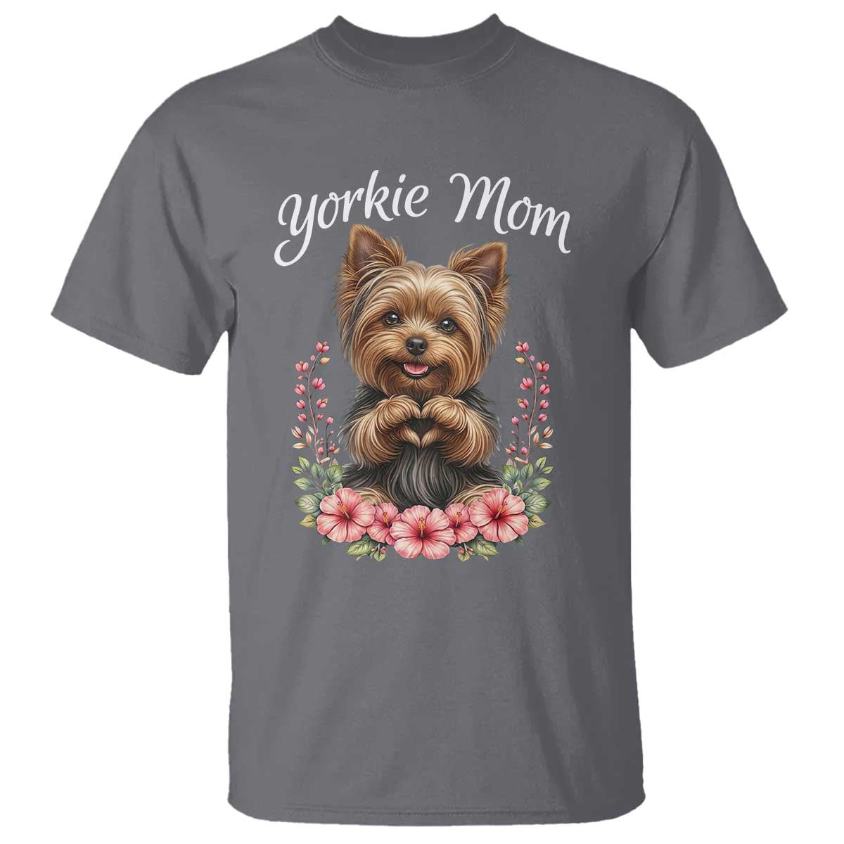 Cute Yorkie Mama T Shirt Yorkshire Terrier Dog Lover TS12 Charcoal Print Your Wear