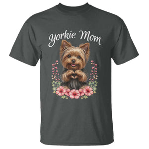 Cute Yorkie Mama T Shirt Yorkshire Terrier Dog Lover TS12 Dark Heather Print Your Wear