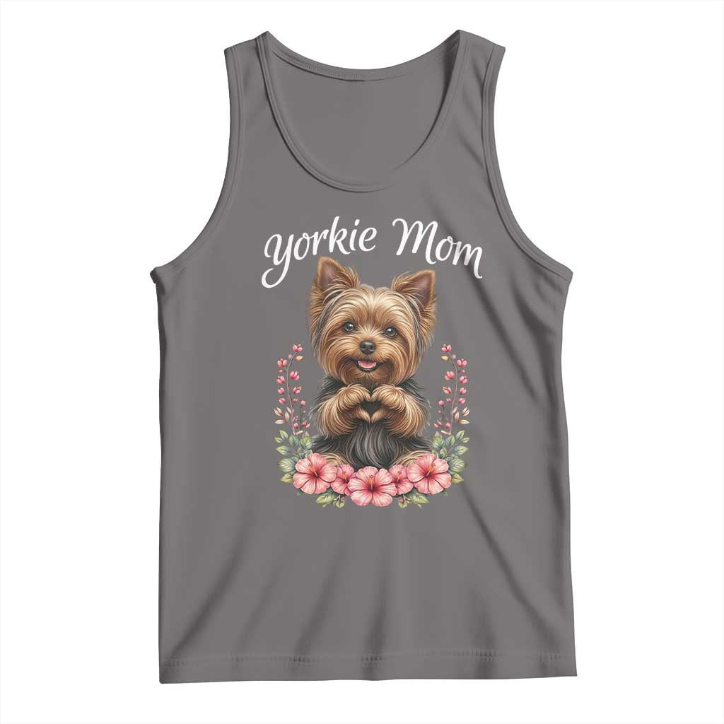 Cute Yorkie Mama Tank Top Yorkshire Terrier Dog Lover TS12 Deep Heather Print Your Wear