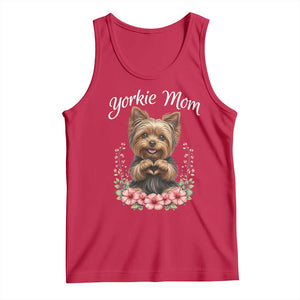 Cute Yorkie Mama Tank Top Yorkshire Terrier Dog Lover TS12 Red Print Your Wear