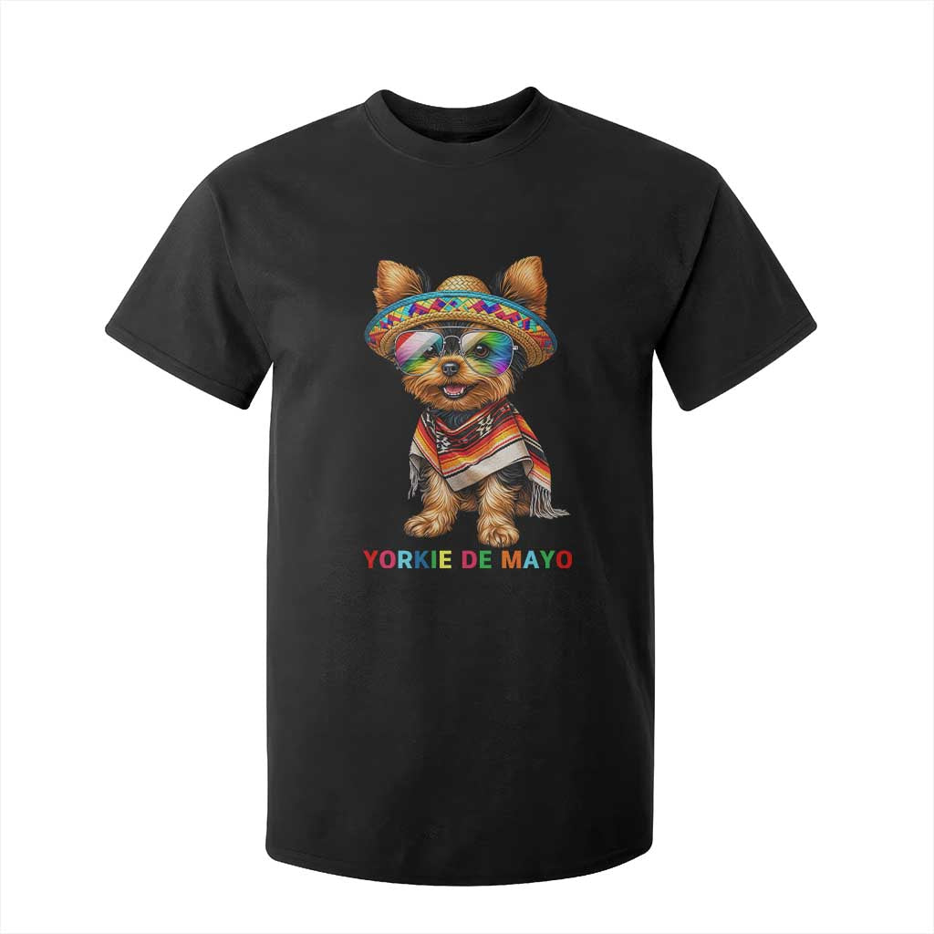 Yorkie De Mayo T Shirt For Kid Cinco De Mayo Dog Lover TS12 Black Print Your Wear
