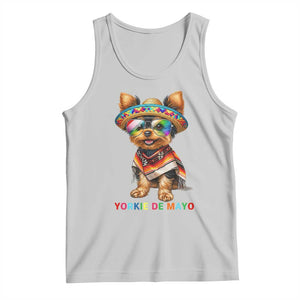 Yorkie De Mayo Tank Top Cinco De Mayo Dog Lover TS12 Ash Print Your Wear