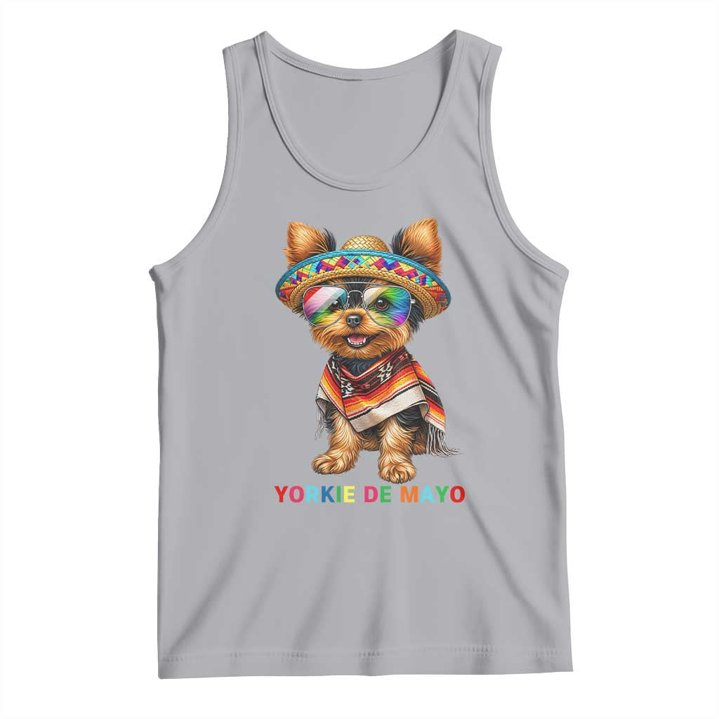 Yorkie De Mayo Tank Top Cinco De Mayo Dog Lover TS12 Athletic Heather Print Your Wear