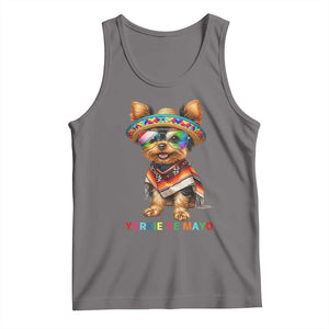 Yorkie De Mayo Tank Top Cinco De Mayo Dog Lover TS12 Deep Heather Print Your Wear