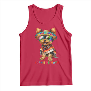 Yorkie De Mayo Tank Top Cinco De Mayo Dog Lover TS12 Red Print Your Wear