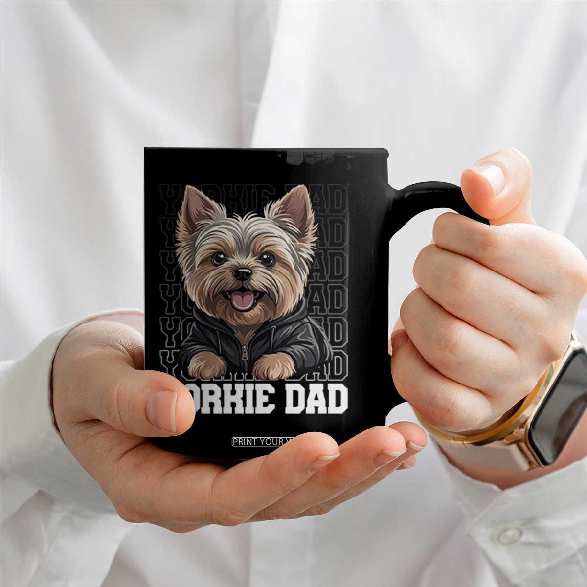 Proud Yorkshire Terrier Dad Coffee Mug Fathers Day Dog Lover Gift TS12 Print Your Wear