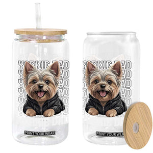 Proud Yorkshire Terrier Dad Glass Can Fathers Day Dog Lover Gift TS12 Print Your Wear