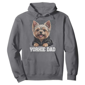 Proud Yorkshire Terrier Dad Hoodie Fathers Day Dog Lover Gift TS12 Charcoal Print Your Wear