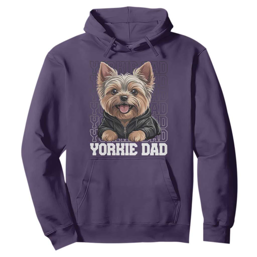 Proud Yorkshire Terrier Dad Hoodie Fathers Day Dog Lover Gift TS12 Purple Print Your Wear