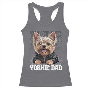 Proud Yorkshire Terrier Dad Racerback Tank Top Fathers Day Dog Lover Gift TS12 Charcoal Print Your Wear