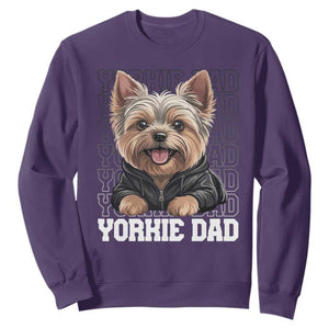 Proud Yorkshire Terrier Dad Sweatshirt Fathers Day Dog Lover Gift TS12 Purple Print Your Wear