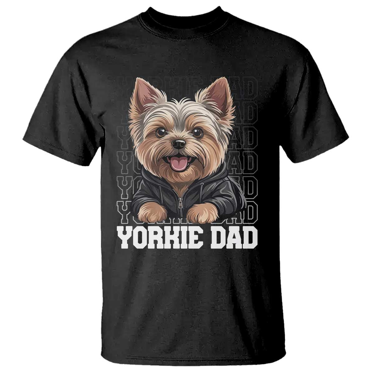 Proud Yorkshire Terrier Dad T Shirt Fathers Day Dog Lover Gift TS12 Black Print Your Wear